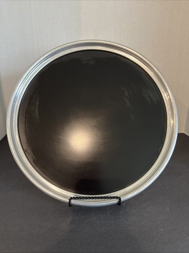Vintage silver black formica - silver,