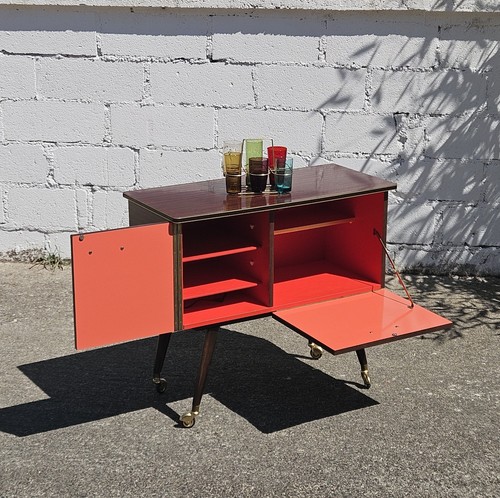 Mid century formica bar cart - formica,