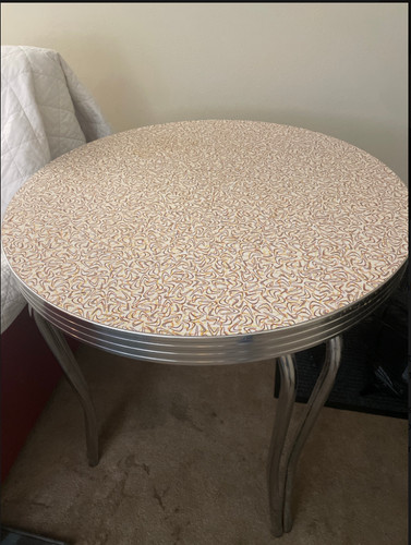 Vintage chrome formica table - vintage,