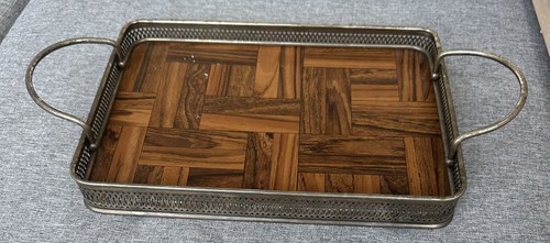 Vintage serving tray wood - serving,