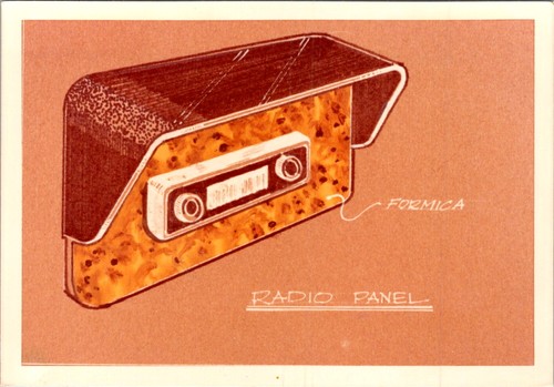 Radio panel formica design - radio,